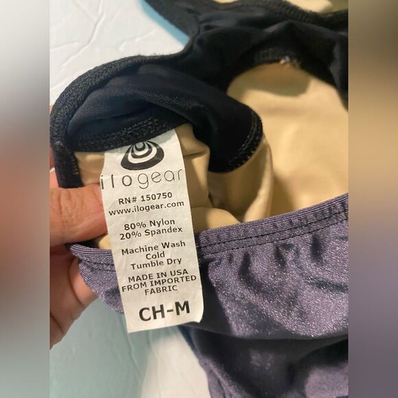 Custom solo dance costume leotard gray rhinestoned MC-Medium child - Picture 12 of 12